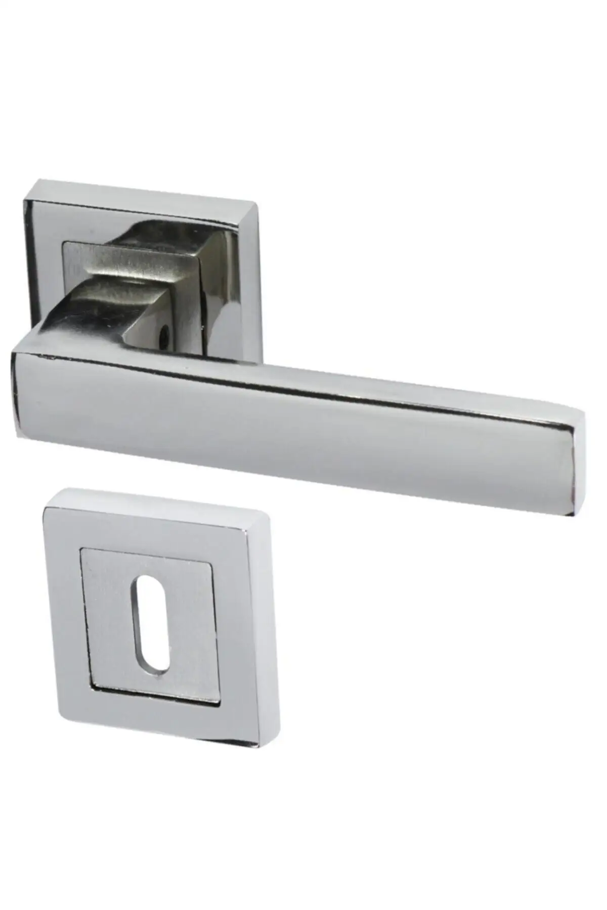 

Nickel Satin Square Rosette Room Door Handle