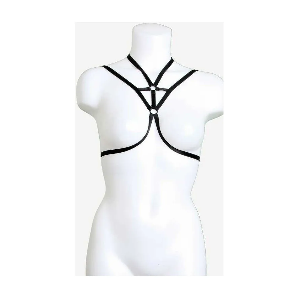 LOOK FOR YOUR WONDERFUL NIGHTS WITH ITS STUNNING  WOMEN'S ELEGANT LINGERIE Ring Detail Harness Bralet Accessory   FREE  SHIPPING