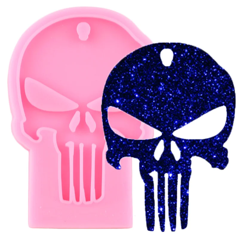 Блестящие силиконовые формы в виде черепа на Хэллоуин для самостоятельного