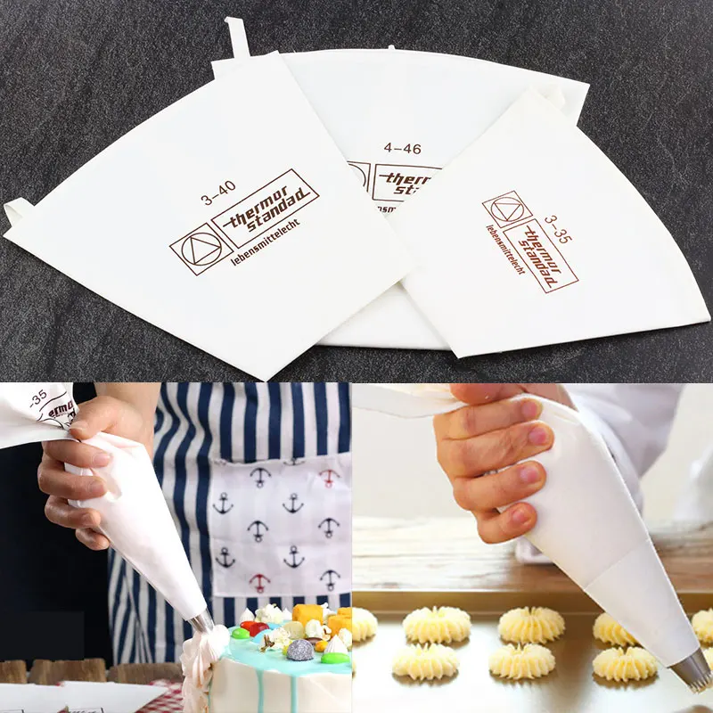 

35/40/46 Cm 100% Cotton Cream Pastry Icing Bag Chocolate Cookie Baking Cake Decorating Tools Piping Bag Kitchen Accessories