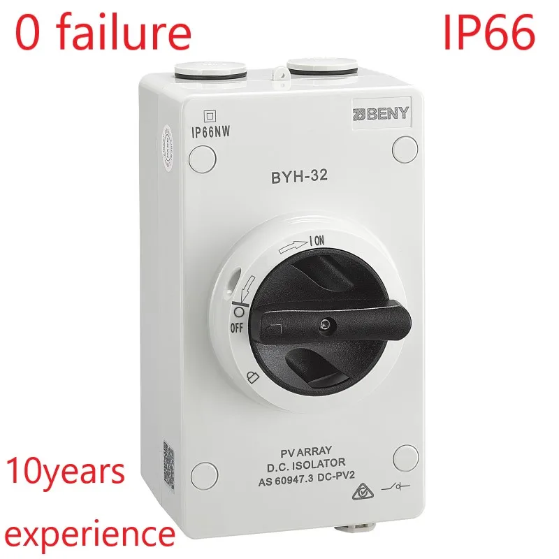 

solar PV DC isolator 1000V 32A Photovoltaic Electrical Isolator Solar Rotating Handle Isolator Rotary Switch TUV certified