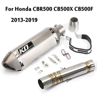 for honda cbr500r cb500x cb500f 2013 2019 exhaust mid link pipe connecting system tail muffler tips db killer slip on motorcycle