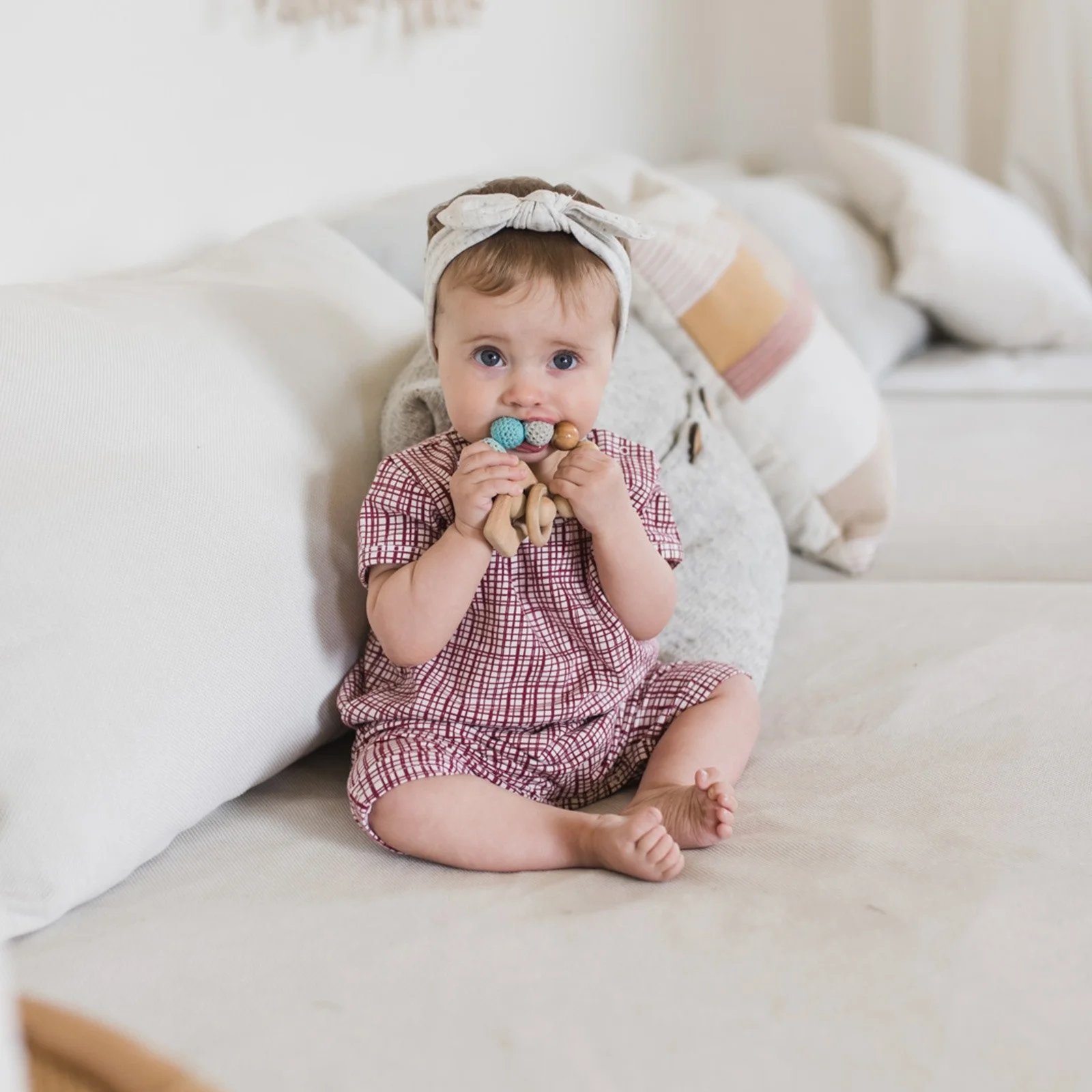Ebebek Antebies органический клетчатый короткий комбинезон для маленьких девочек| |