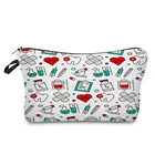 Косметичка с двусторонним принтом для медсестер, органайзер для косметики, женская сумочка для макияжа на заказ, модные мешки для хранения, подарок для женщин