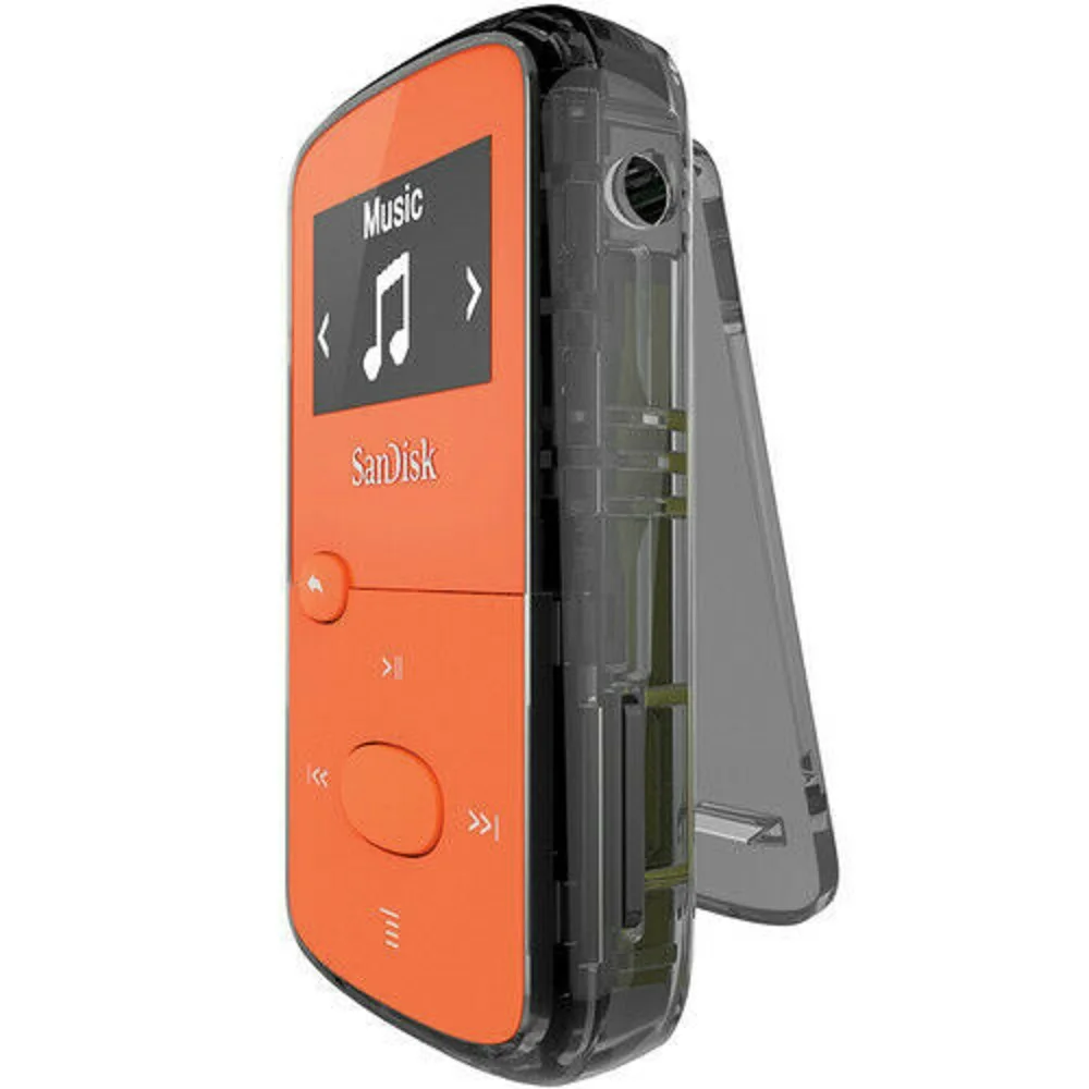 Новинка SanDisk Sansa Clip Jam 8 Гб оранжевый MP3-плеер FM-радио Музыкальный разъем USB MicroSD |