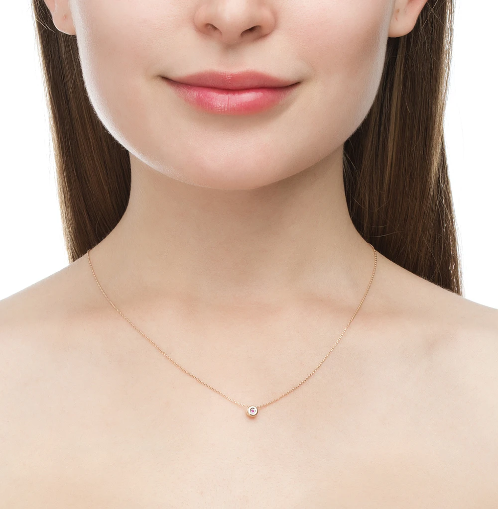 Gold pendant with rubies sunlight sample 585 | Украшения и аксессуары