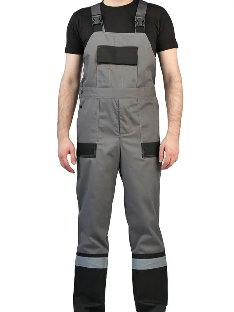 Костюм мужской &quotВиватный&quot летний с полукомбинезоном т.серый/черный/красный