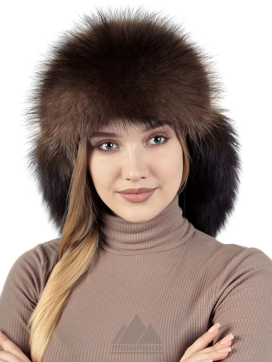 Малахай Сибирячка - Женские шапки Из меха енота Шапка-ушанка Для женщин на сезон