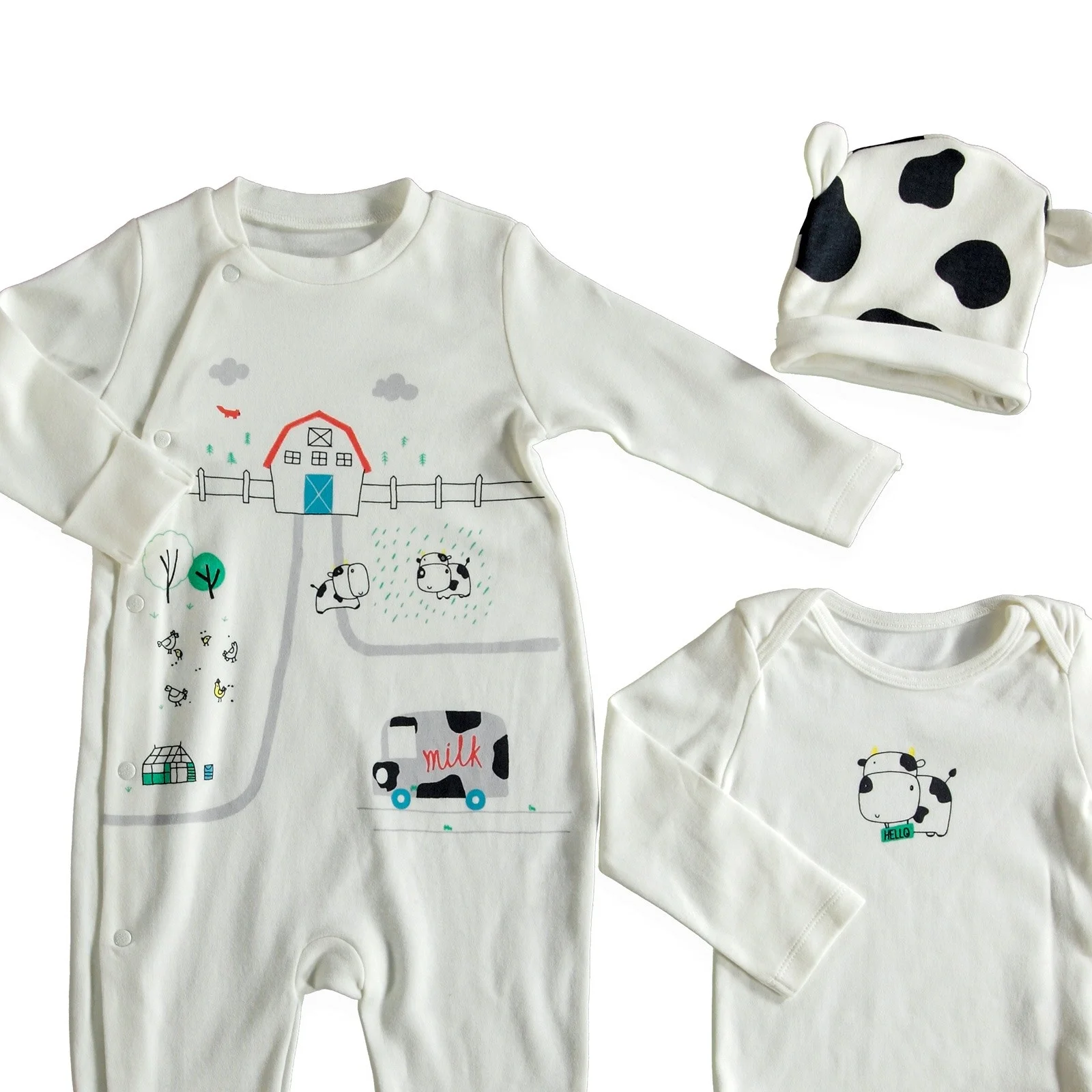 Ebebek HelloBaby/комбинезон для маленьких девочек шапочка боди комплект из 3 предметов| |