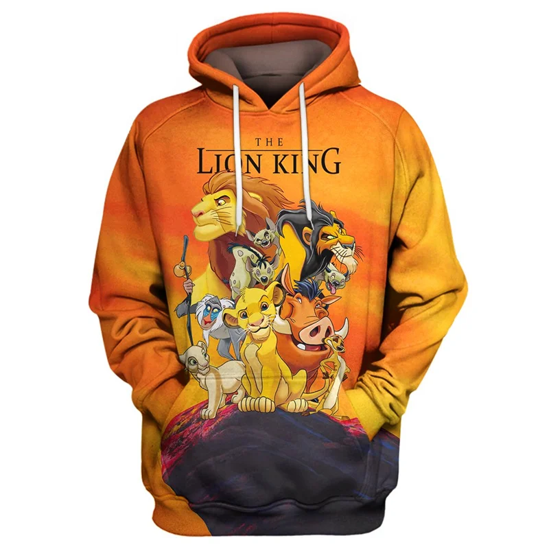 

2021 New Arrival Men Hoodies 3D Digital Full Printing Fashion Lion King Hooded Pullovers Long Sleeve Hip Hop Sweatshirts