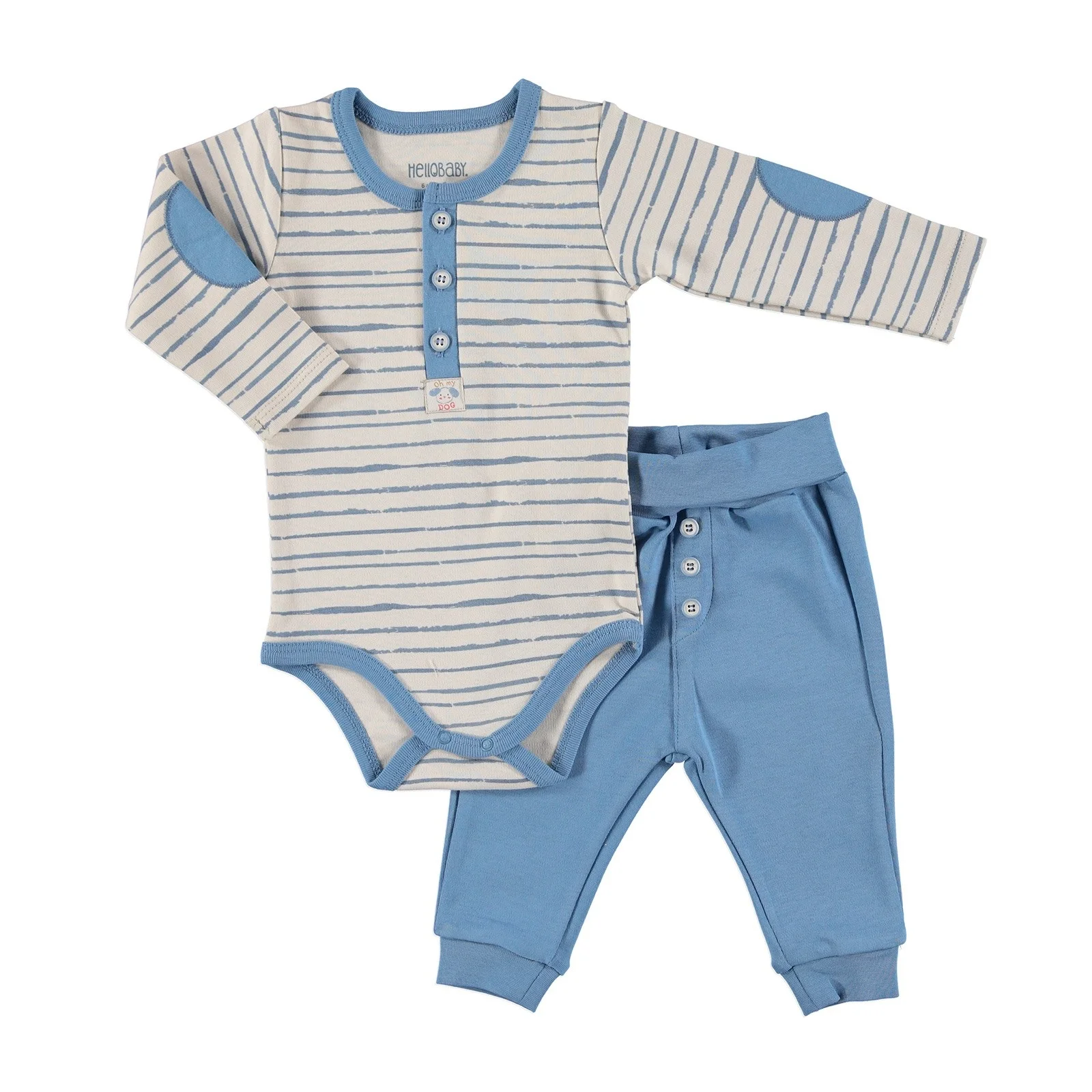 Ebebek HelloBaby/комплект из 2 предметов: боди и брюки для малышей с изображением щенка| |