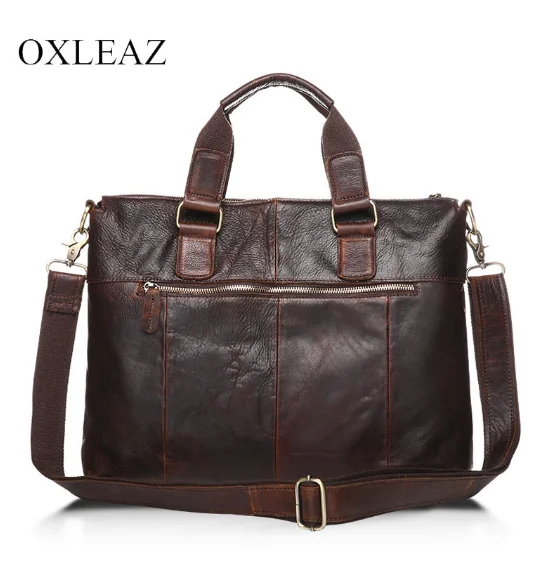 Мужской портфель из натуральной кожи Oxleaz 14 дюймов OX260 1| |