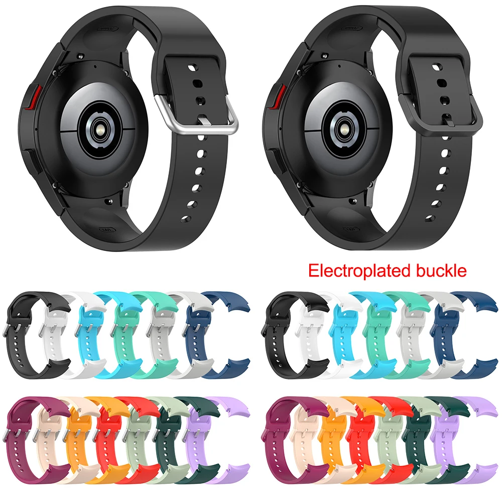 

Silicone Strap Compatible with Samsung Galaxy Watch 4 classic 46mm 42mm/Watch4 44mm 40mm Band Replacement Wristbands Bracelet