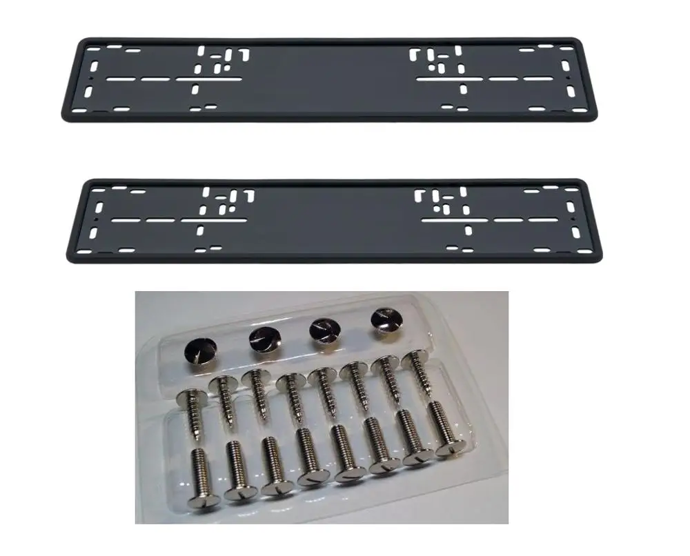 2шт комплект черные белые синие красные силиконовые рамки для номера автомобиля