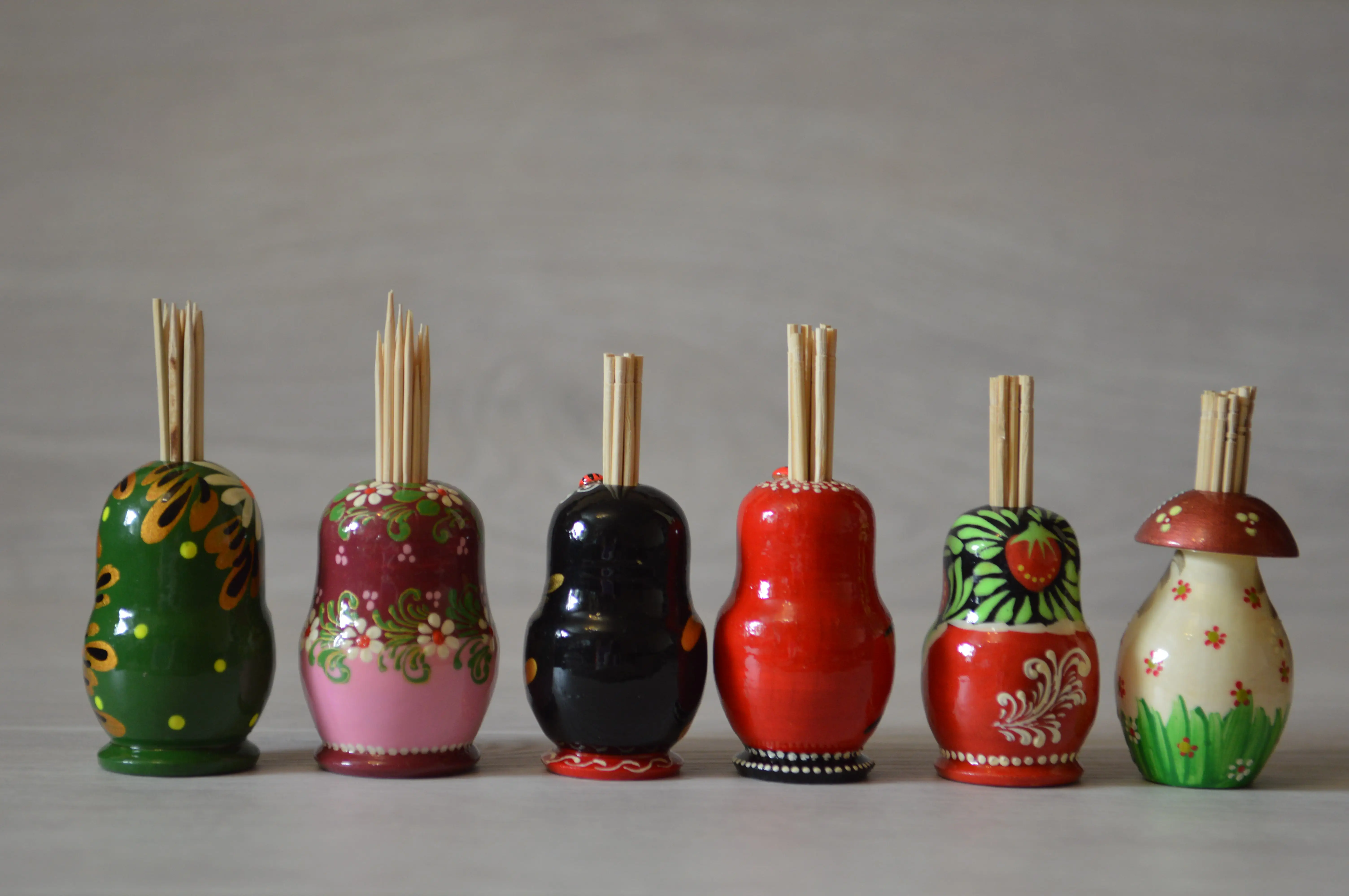 Matryoshka-case for Toothpicks Handmade Gift Russian Souvenir Made in Russia |