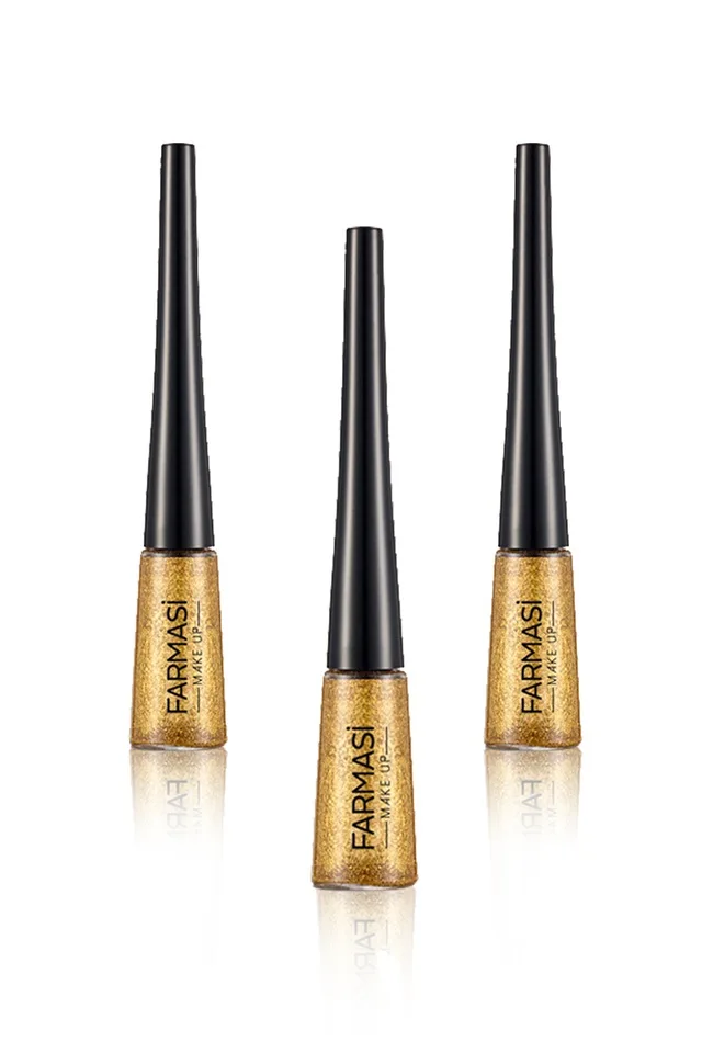 

3 шт., блестящие подводки для глаз Farmasi Gold 02 - 55 мл, 412537145