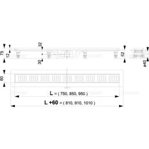 Душевой лоток AlcaPlast APZ10 Simple(APZ10-750M