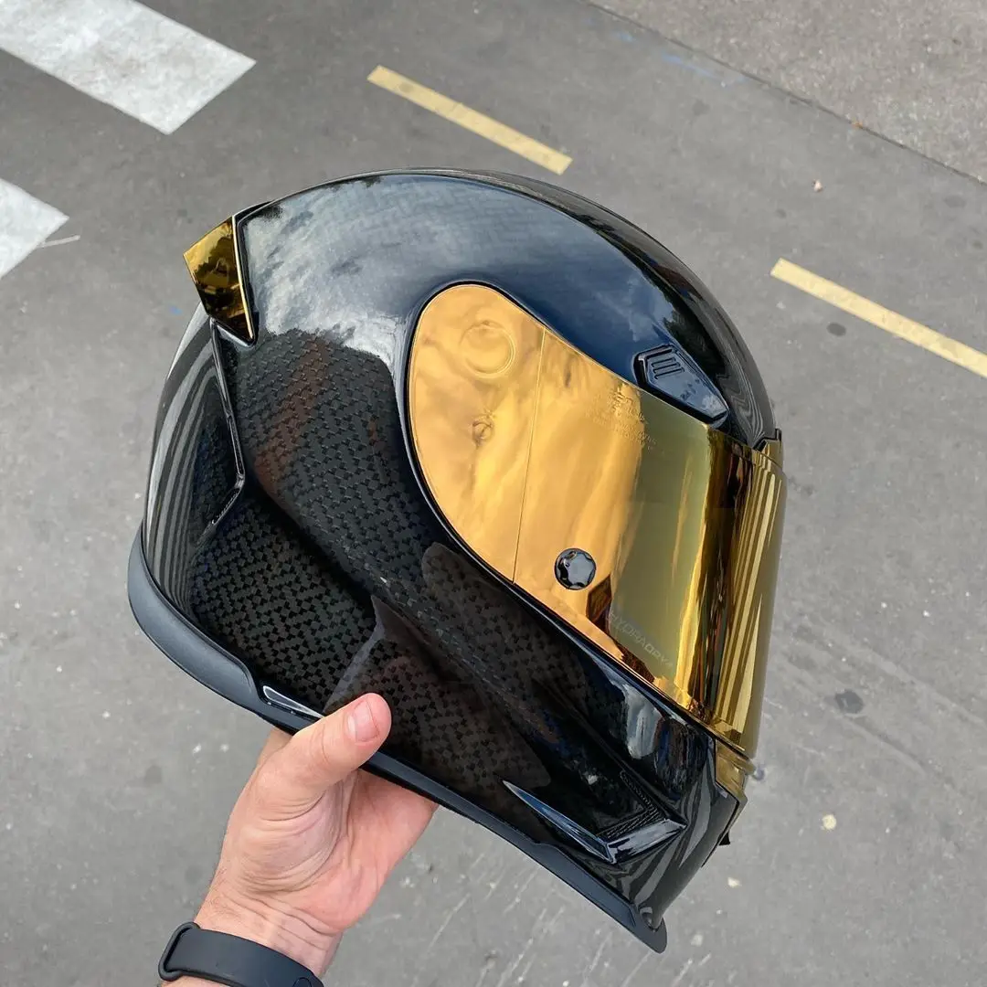 Фото Визор Optics Track Gold для шлема Icon золотой (Airmada, Airframe Pro, Airform) №5