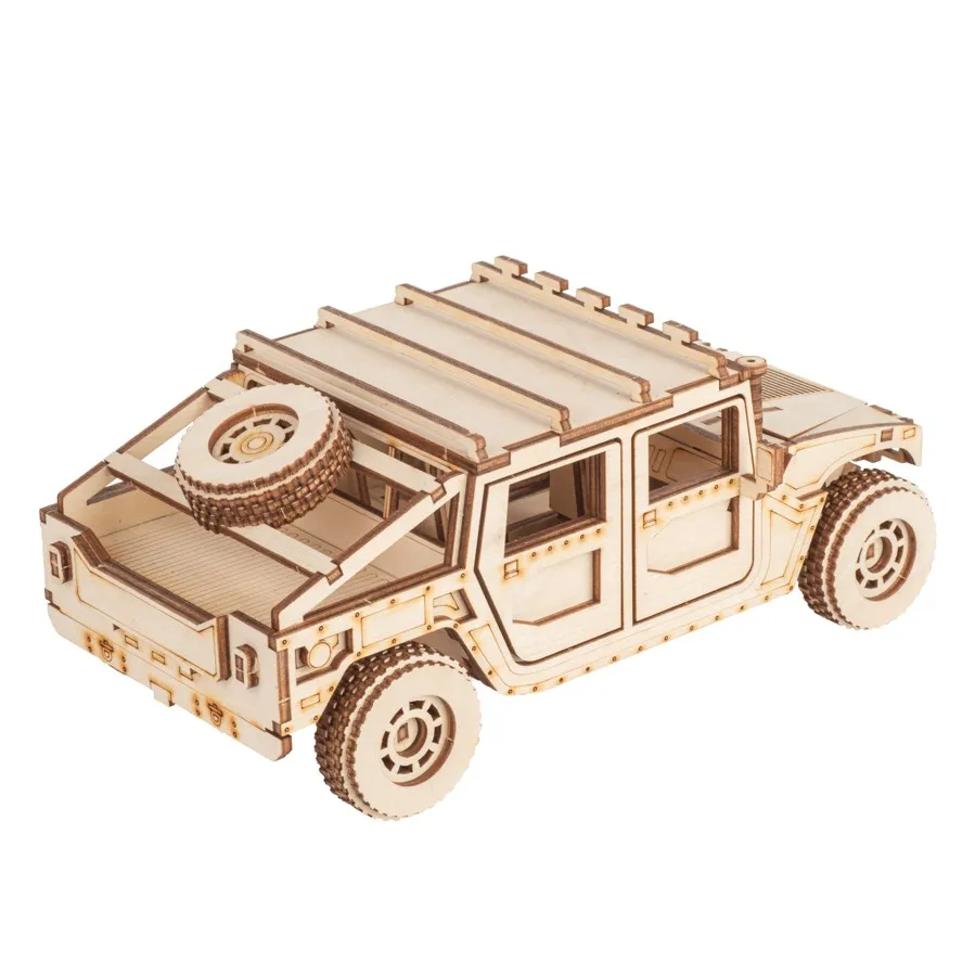 Конструтор из дерева &quotВоенный вездеход&quot Развивающие деревянные игрушки для