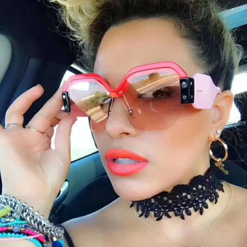Для женщин Винтаж солнцезащитные очки с квадратными линзами негабаритных