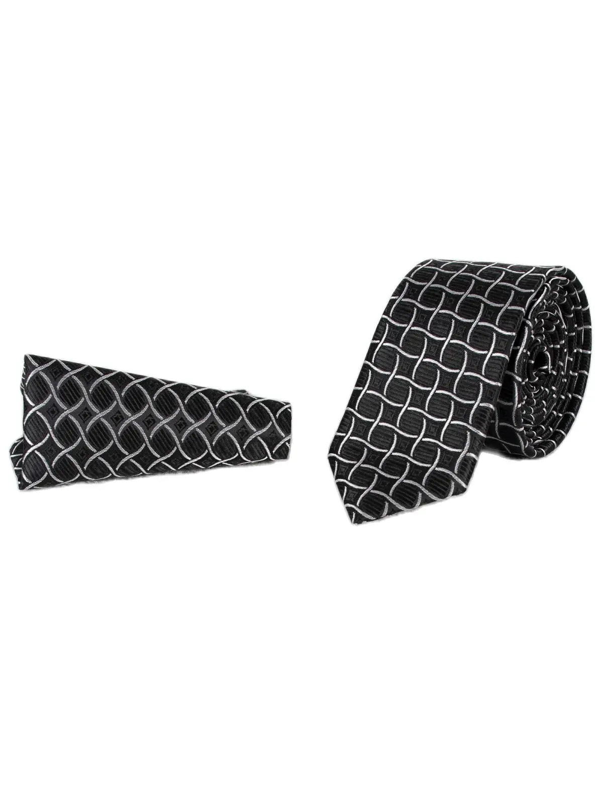 

DeepSEA Male Black Plaid Square Pattern Tie Casual Business Office Career Unisex High Quality Four Seasons 2001953