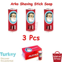 arko men stick rolon shaving soap 75 g x 3 pcs barbers choice traditional shaving beard male care set body blade hair shaver