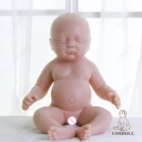 reborn doll unpainted 45cm baby toddler doll solid full silicone body adorable babiestoy very soft dolls bath toy bonecas 06