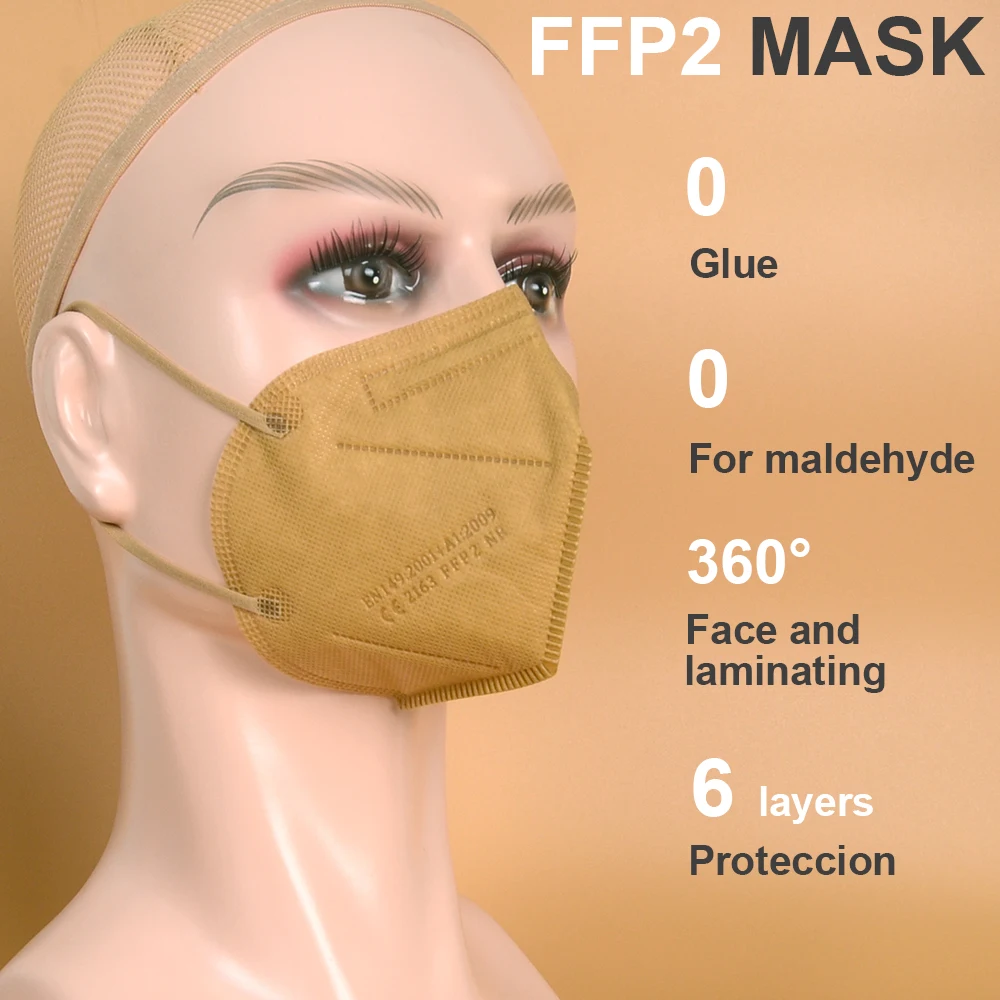 

100Pcs Mask FFP2 KN95 Mouth Mask 5 Layers Anti-droplets Protective KN95 Face Masks Reusable Filter ffp2mask CE Mascarillas