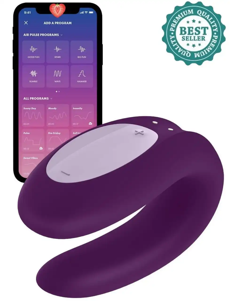 Vibrator for couples Satisfyer double joy satisfaer with control via phone | Красота и здоровье