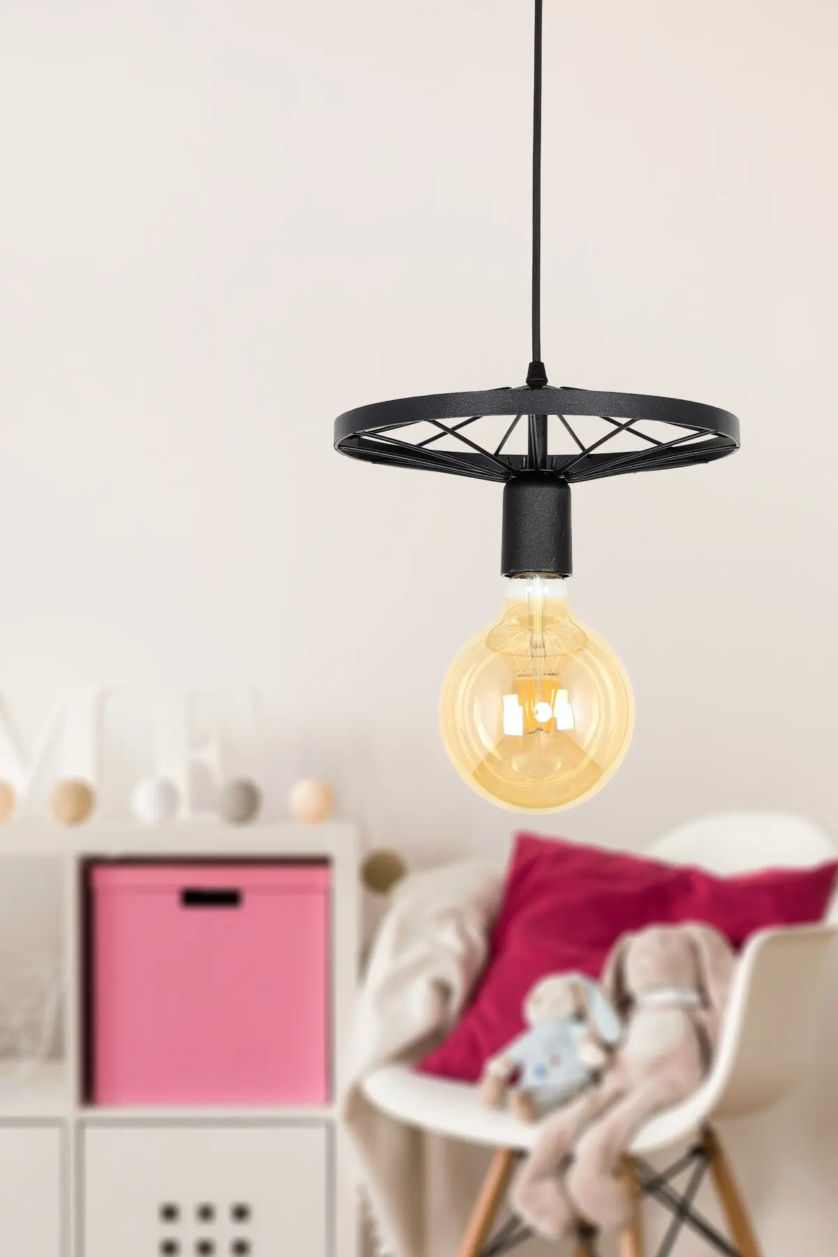 Подвесная люстра металлическая круглая дизайнерская велосипедный светильник