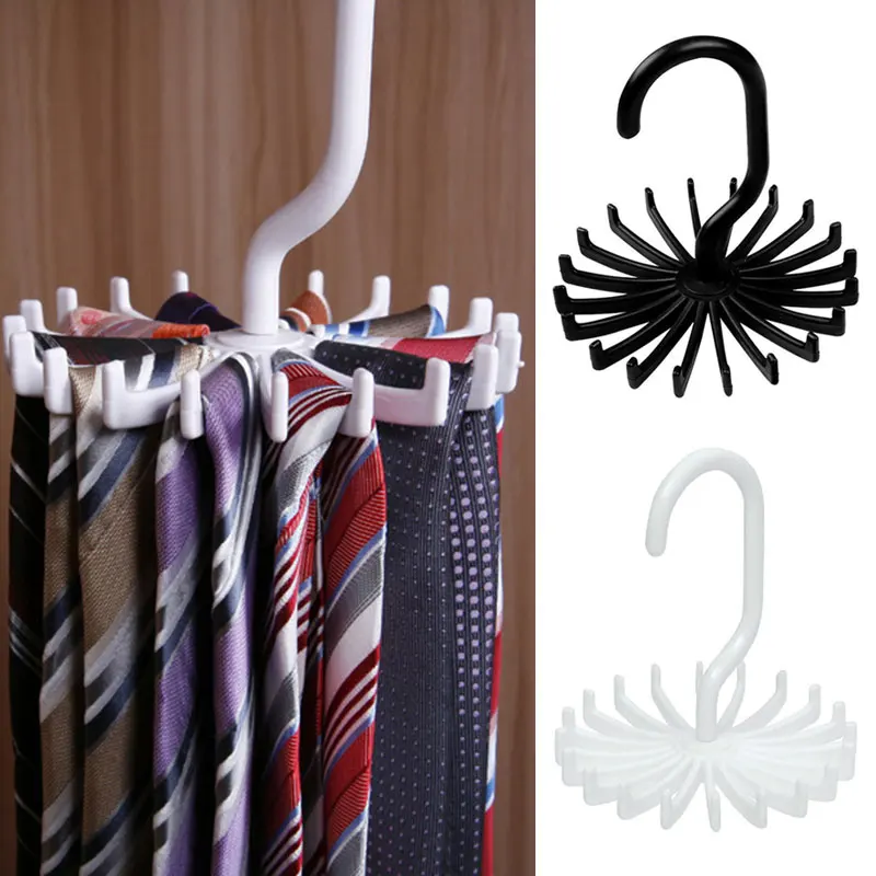 1 шт. большая вместимость 20 крючков для шарфов стоек галстуков 360 градусов