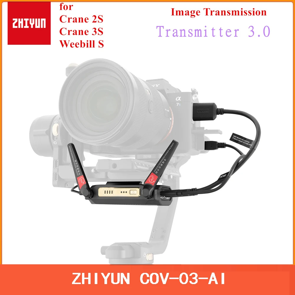 

Передатчик передачи изображения ZHIYUN COV-03 AI TransMount 3,0 для Crane 2S 3S Weebill S Ручной Стабилизатор Gimbal