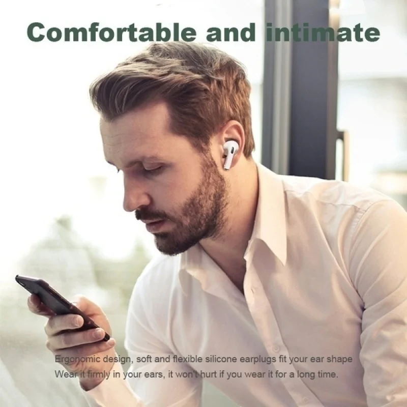 

Apple - AirPods Pro Wireless Bluetooth Earphone Active Noise Cancellation with Charging Case Headphones for iPhone iPad Mac