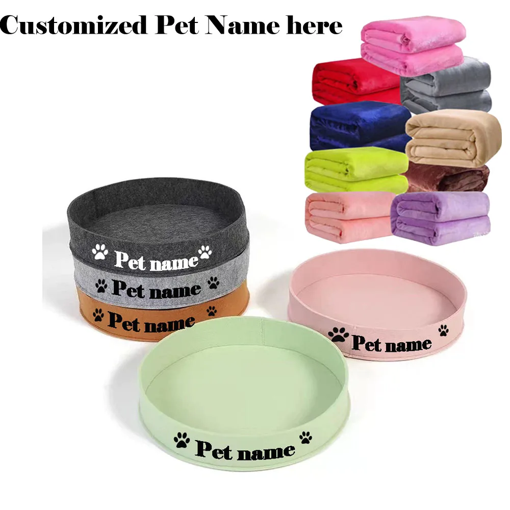 

Customized Detachable Washable Pet Kennel Pet Blanket For Pet Heat Dissipation Round Candy Color Dog Kennel Pet Supplies