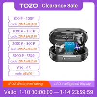 tozo t12 tws bluetooth earphones wireless earbuds with premium fidelity sound quality with smart touch 28h playtime for phones