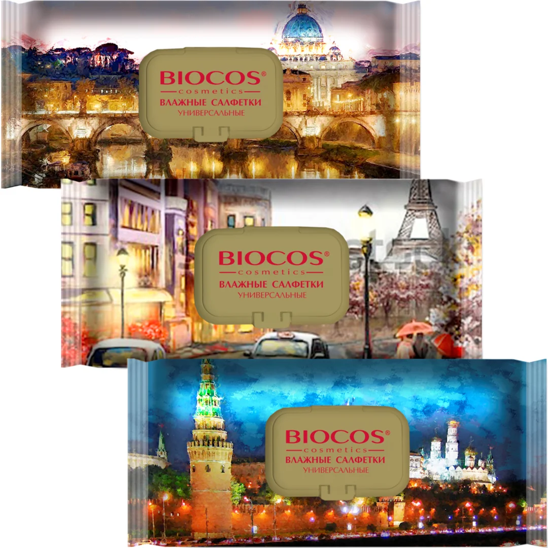 Салфетки Biocos Столицы Мира Рим Париж Москва Влаж. (россия) |