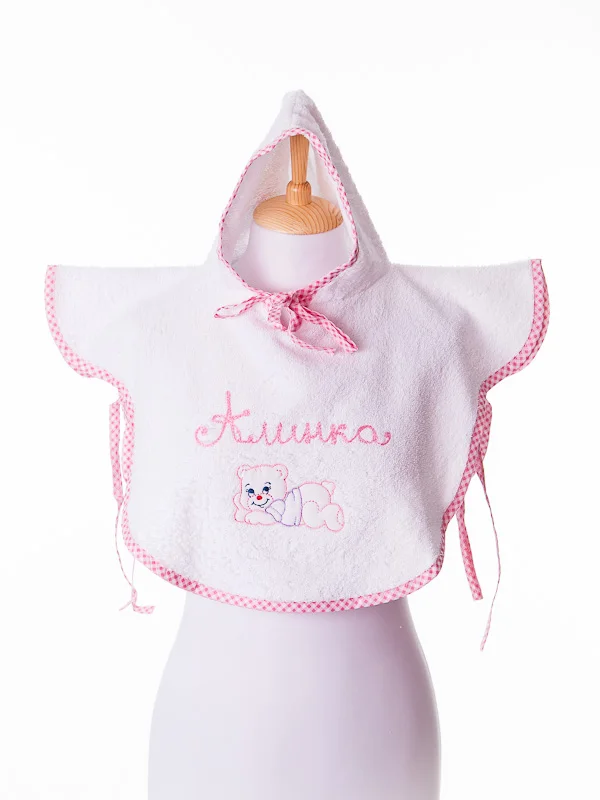 Полотенце пончо с капюшоном Poncho towel for your baby with embroidery of any name |