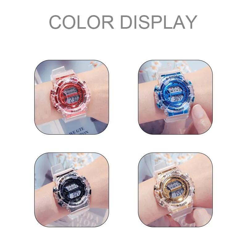 Часы наручные для мужчин и женщин модные спортивные светодиодные цифровые