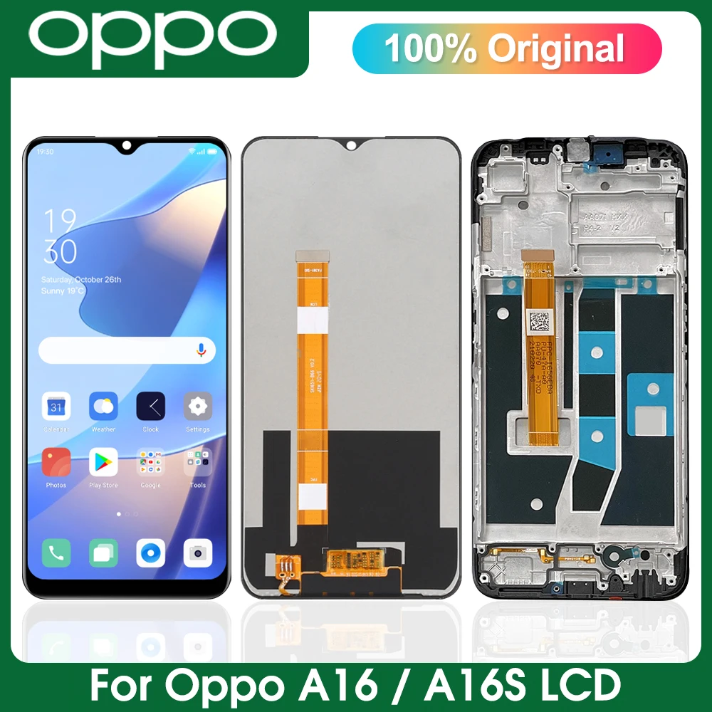 6.52"Original For Oppo A16 LCD Display CPH2269 Touch Screen Digitizer Assembly Replacement,For A16S CPH2271 Display Repair Parts