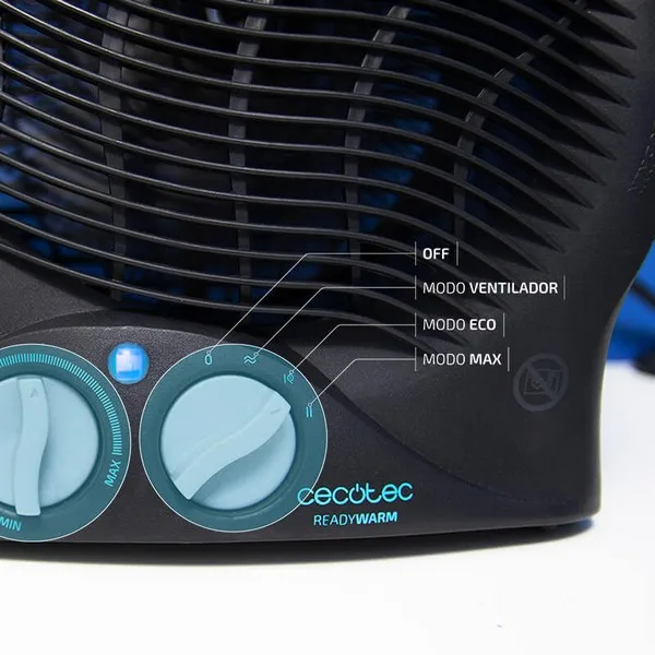 Портативный вентилятор обогреватель Cecotec готовый теплый 9500 Force 2000W черный