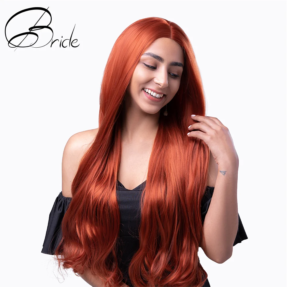 Парик для косплея невесты длинный волнистый парик женщин синтетический