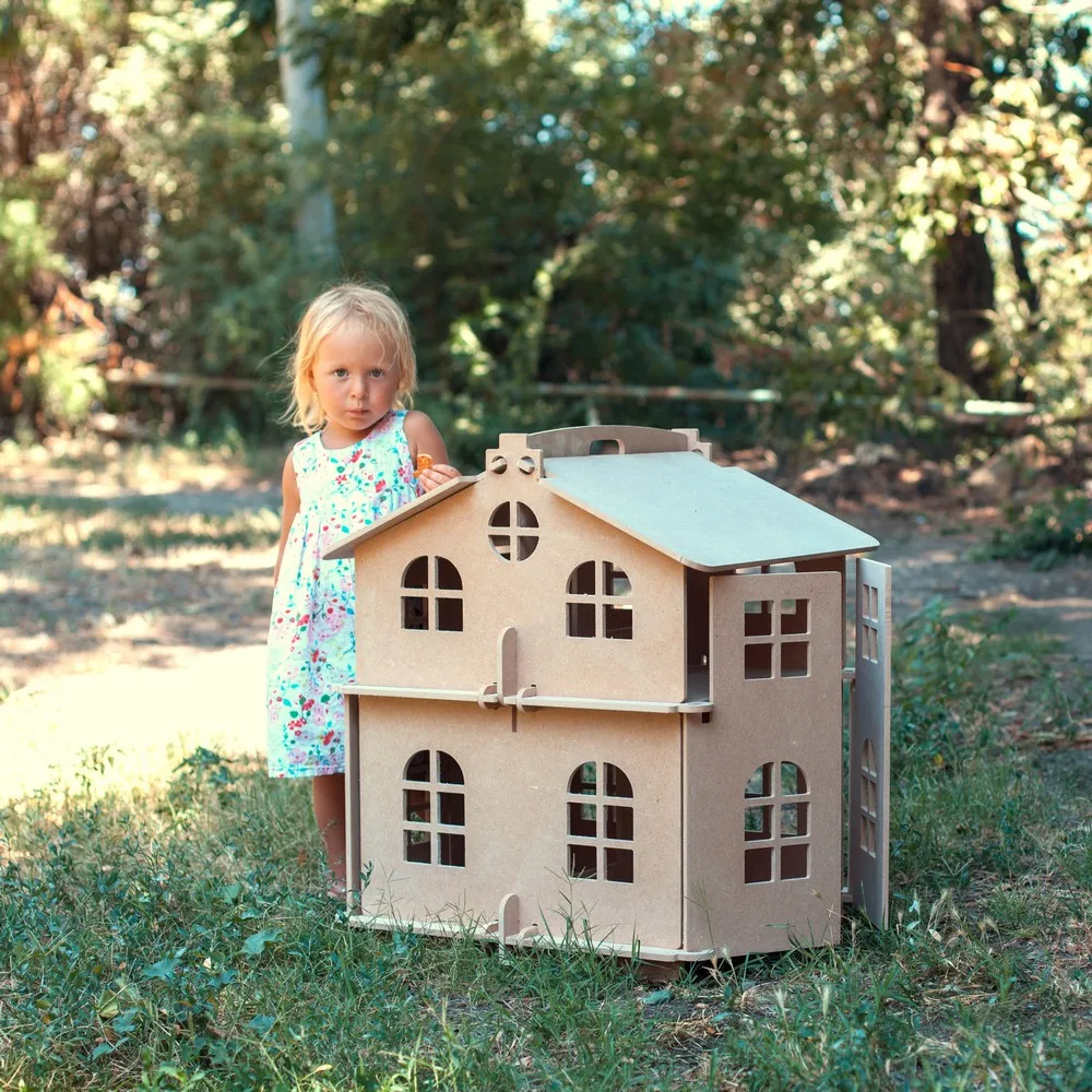 Кукольный домик для самостоятельного раскрашивания с дверцами|Кукольные дома| |
