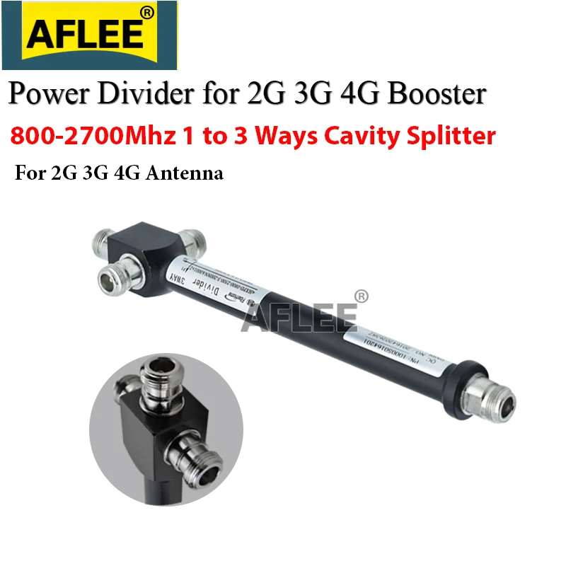 800-2700Mhz 1 to 2 ways /1 3ways N Female Power Splitter Cavity Divider for 2g 3g 4g Mobile Signal Booster GSM 4G Repeater | Мобильные