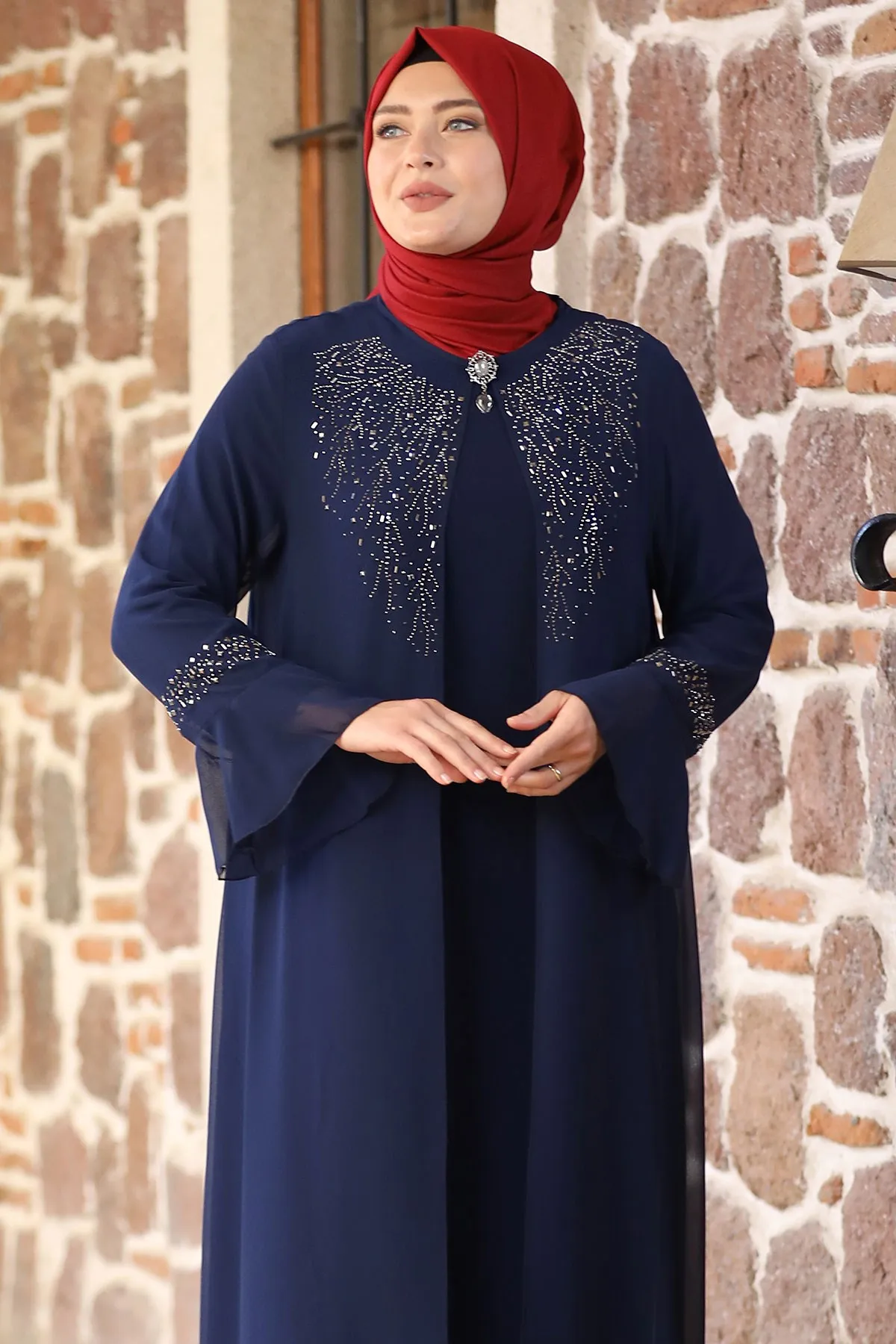 Muslim Dress Stone Embroidered Evening Dress Women Hijab clothing Abaya Plus Size Maxi Kaftan Dresses for Women Turkey Dubai