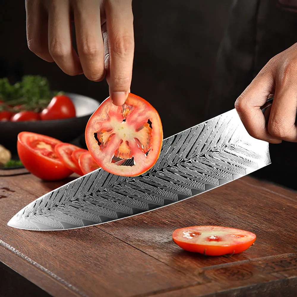

Kitchen Knife Damascus Knives Chef Knife Japanese Damascus VG10 67 Layer Stainless Steel Knives Ultra Sharp G10 Handle