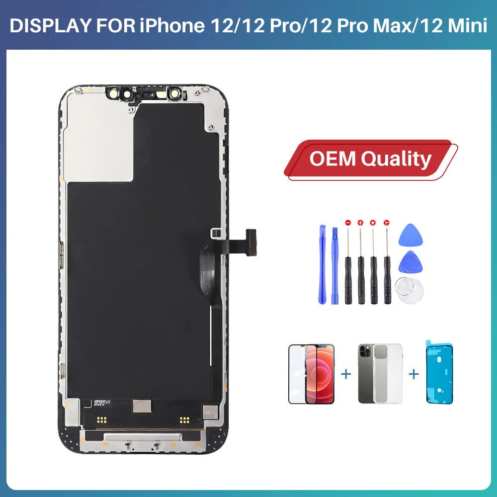 

AAA+++ Display For iPhone 12 12 Pro 12 Pro Max 12 Mini Screen OLED Quality Digitizer Assembly Display Replacement No Dead Pixel