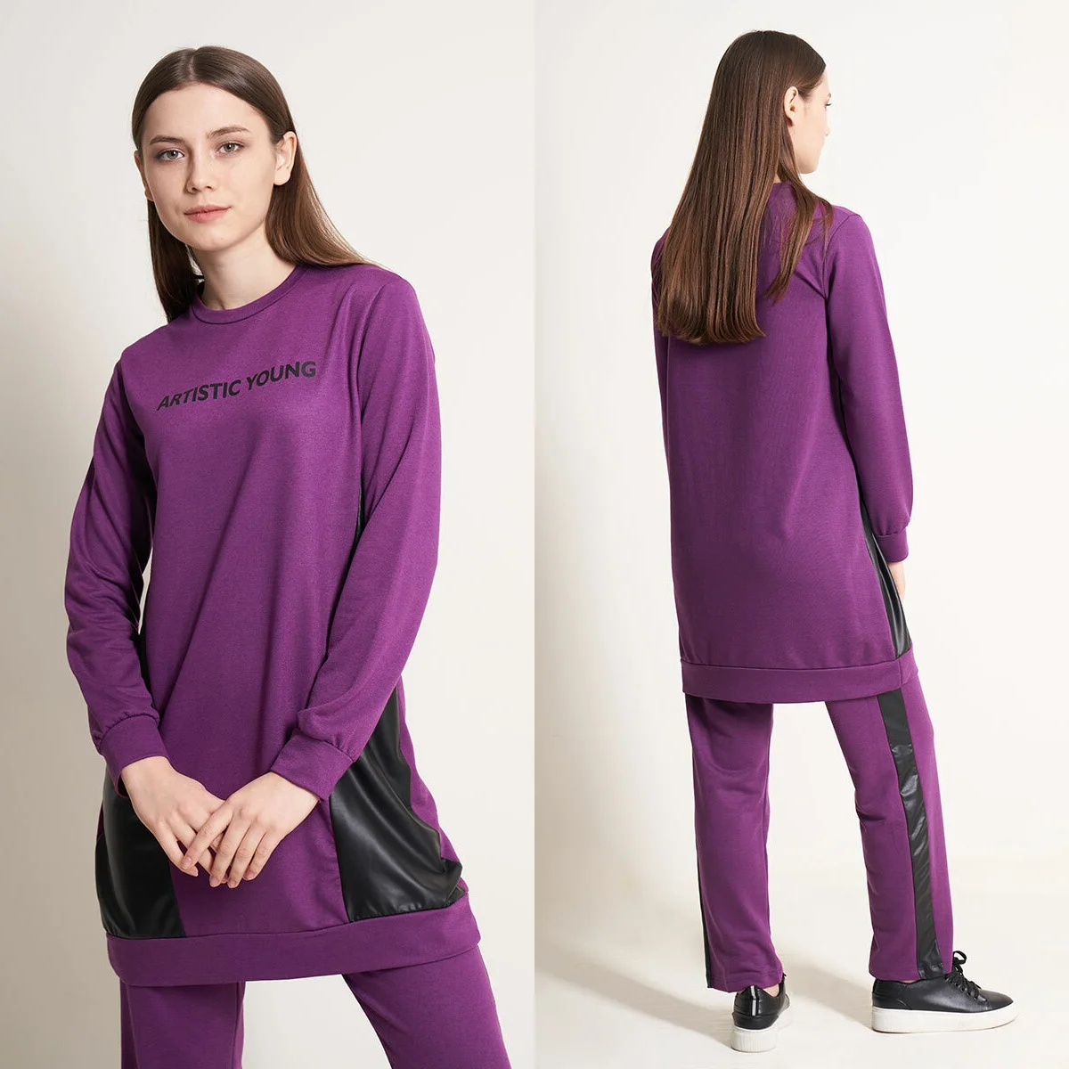 

Two Piece Sets Women Tracksuit Long Sleeve Top + Pants Jogging Sporty Matching Suits 2021 Femme Mujer Sportswear Casual Female