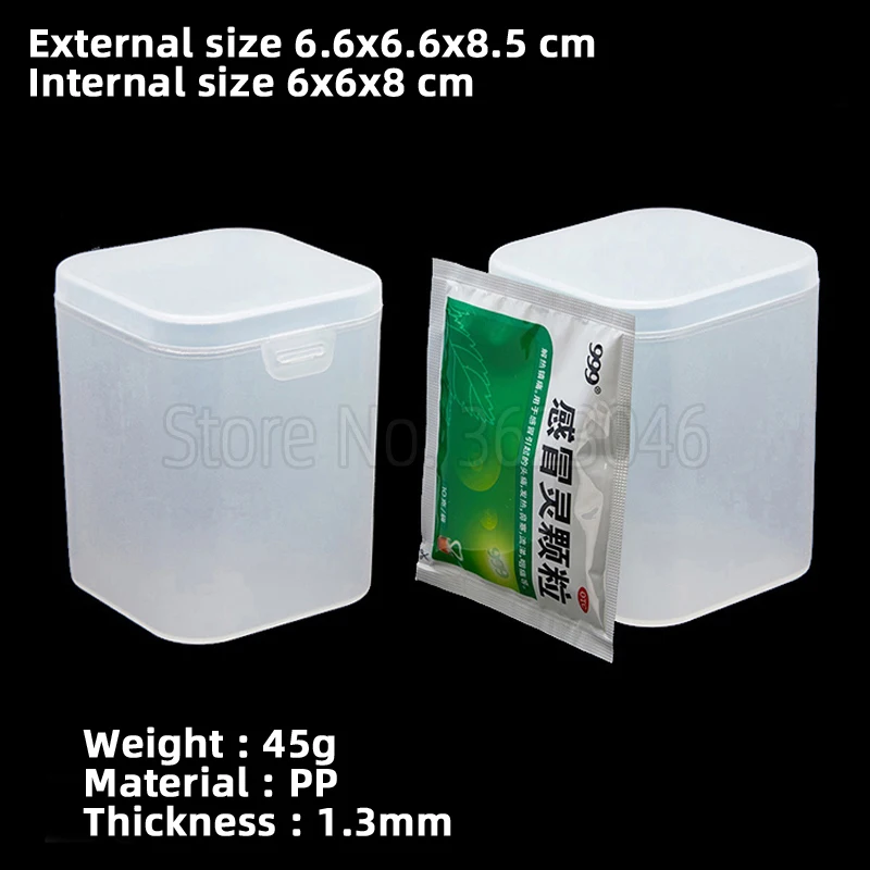 

5 pieces Square Bucket Tool Case Parts Accessory Organize Storage Screw Sample Transparent Box Z608