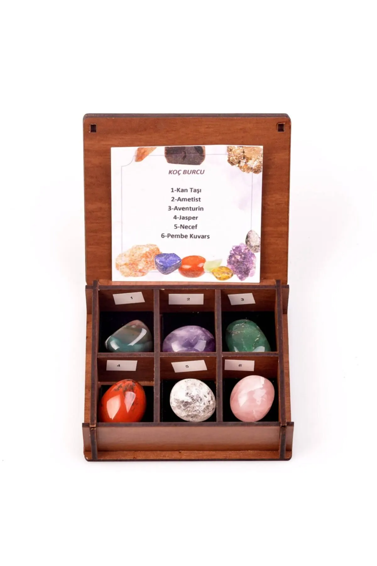 

Aries Starsign Natural Stone Set with Wooden Box, loose gemstones, jewellery, accessory, chakra, healing, starsigns