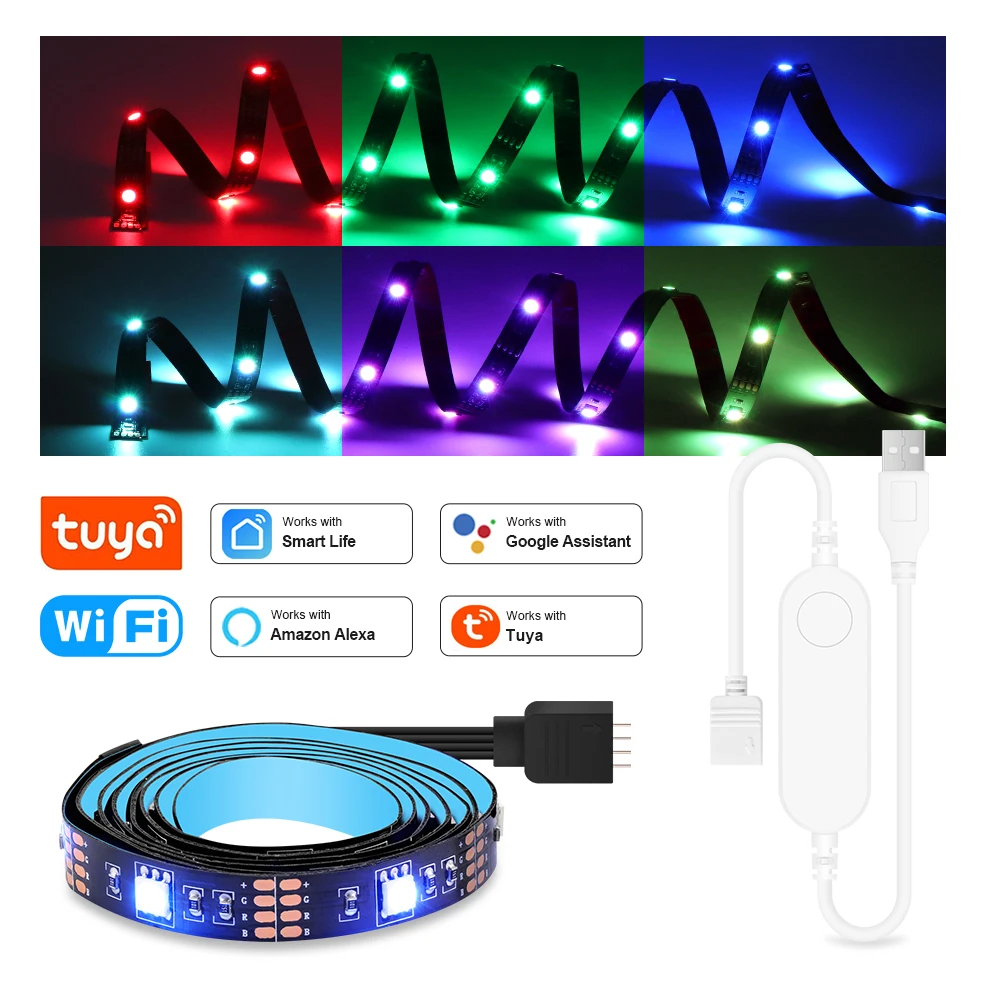 Светодиодная RGB лента с поддержкой Wi Fi 5050 дюйма USB|Светодиодные ленты| |